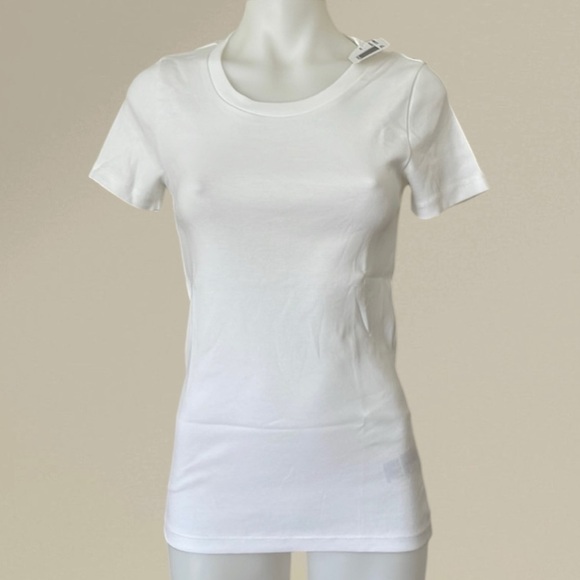 (NWT) J. Crew Perfect Fit 100% Cotton White Tee, Small - Picture 2 of 16
